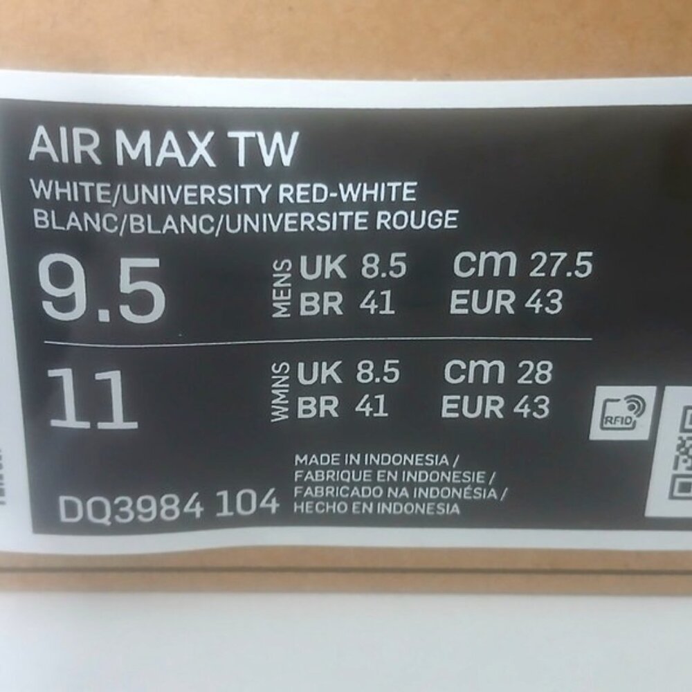 Nike Air Max TW red and white